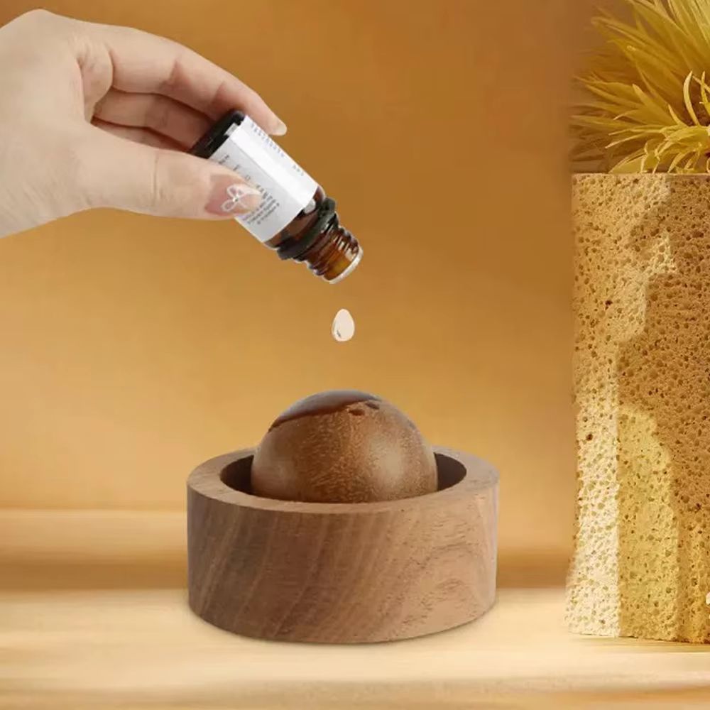 Natural Solid Wood Aromatherapy Diffuser Sphere