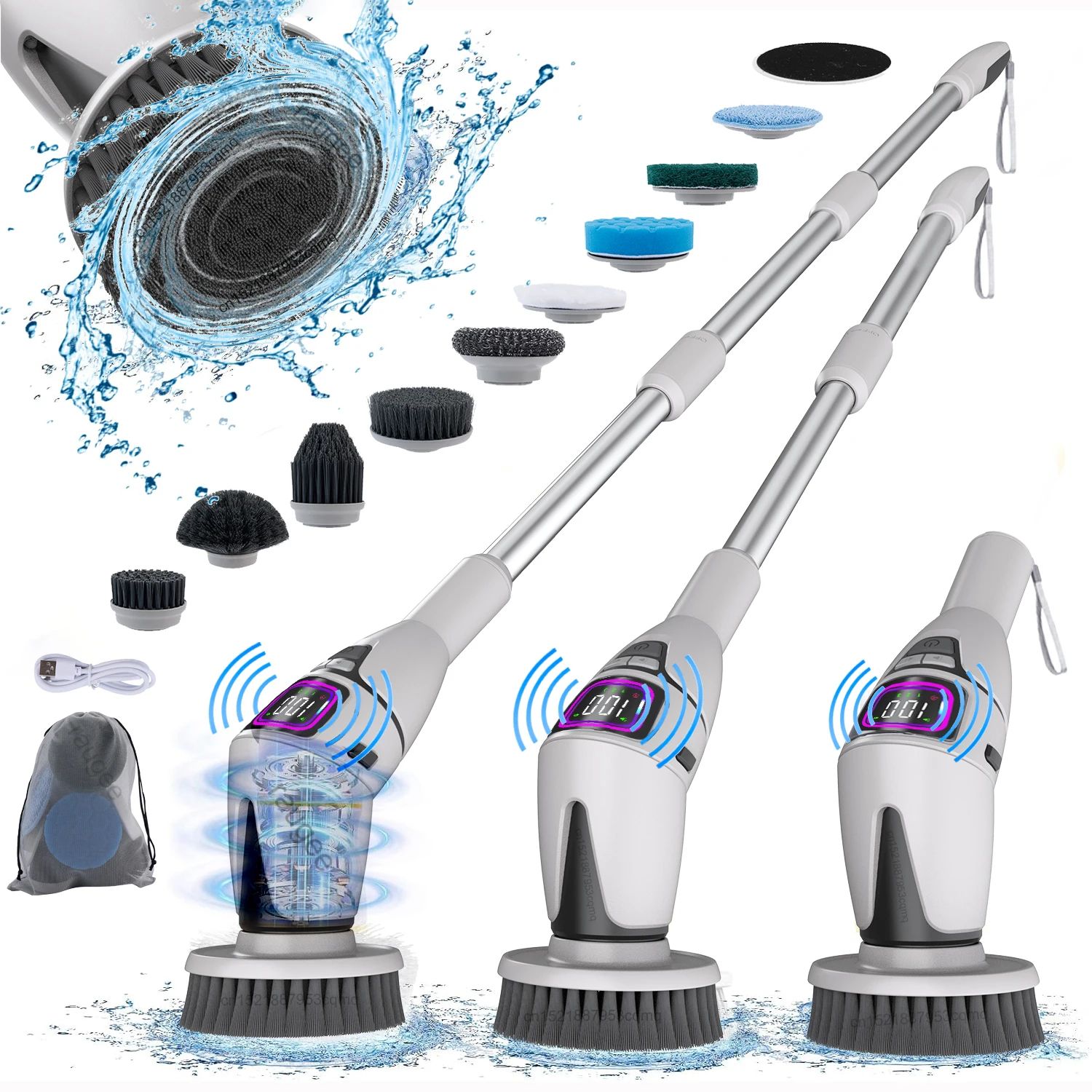 10 in 1 Wireless Electric Spin Scrubber