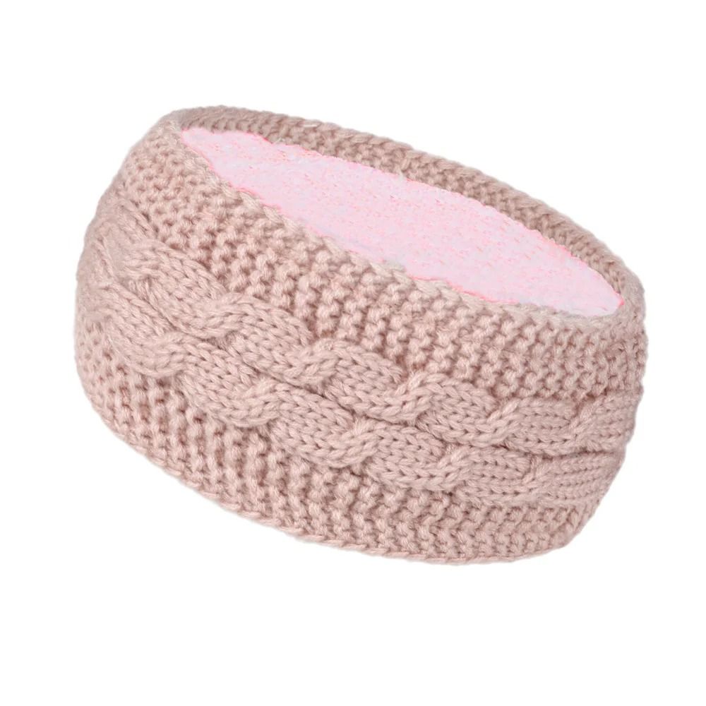 Velvet-Lined Thermal Knitted Winter Headband