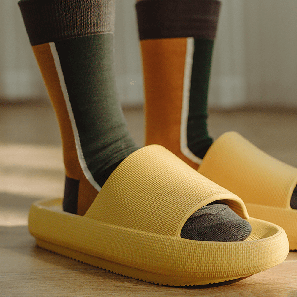 Super Soft Eva Thick Platform Slides, Minimalist And Comfortable Indoor Bathroom Non-Slip Slippers