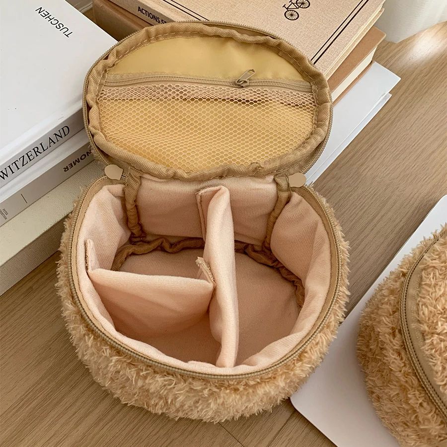 Anime Plush Bear Makeup Case Cosmetic Bag
