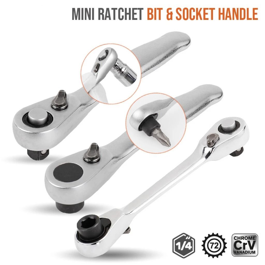 Mini 1 4 Inch Ratchet Wrench Double Ended Quick Socket Wrench Set