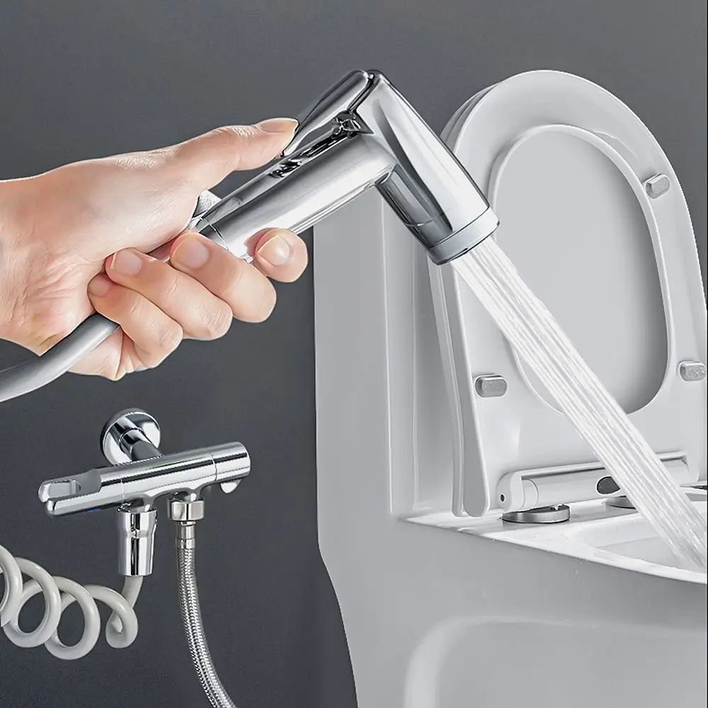 Stainless Steel Handheld Bidet Sprayer Head Self Cleaning