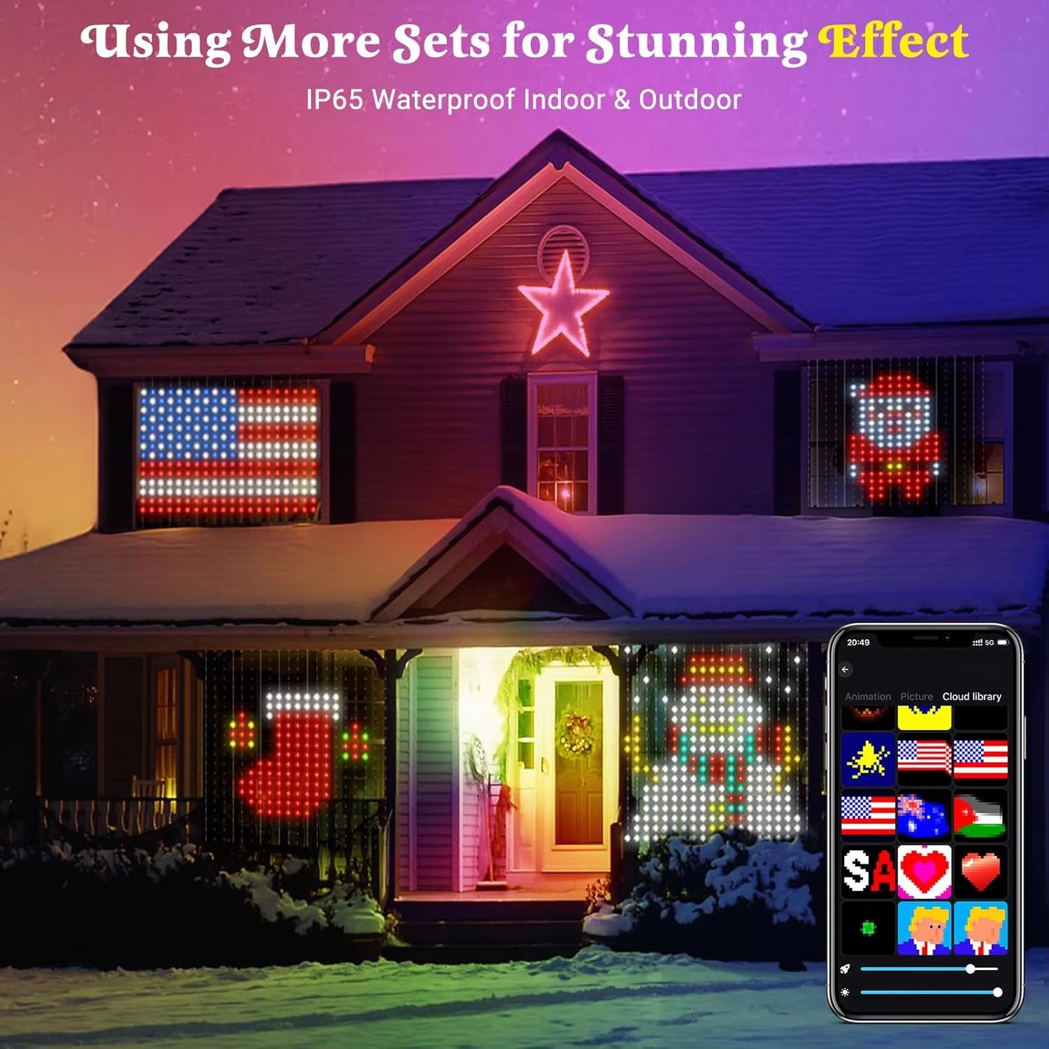 Smart LED Curtain Fairy Lights USB Powered with App and Remote Control