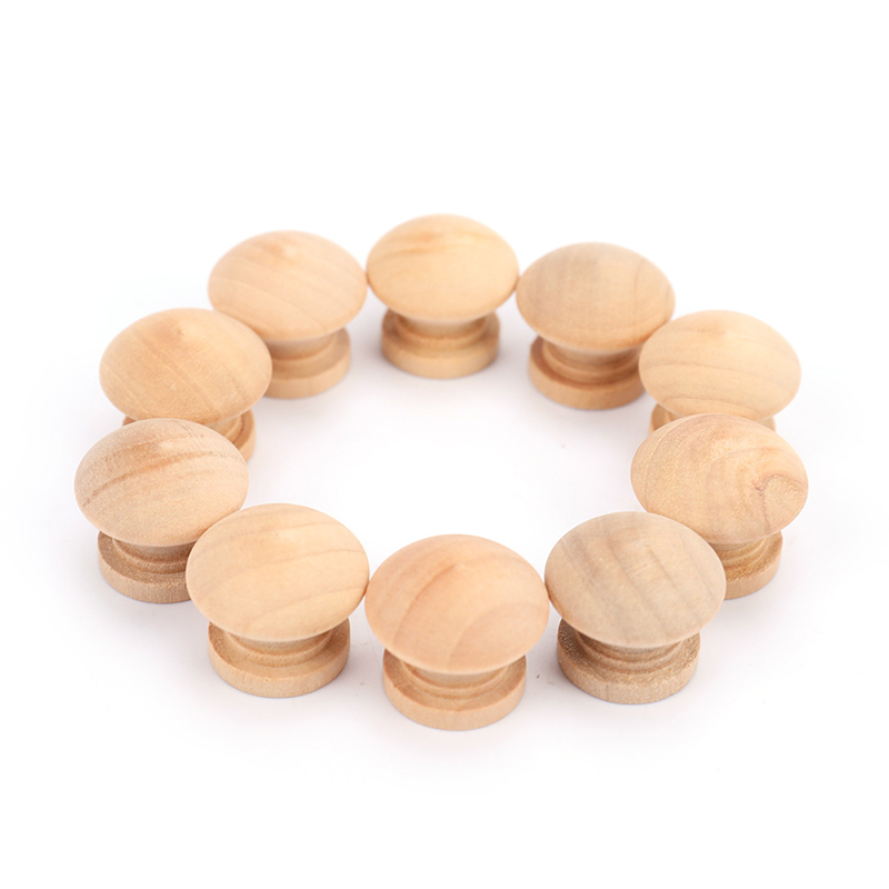 Wood Cabinet Knobs Natural Round Drawer Pulls for Cabinets, Dressers and Wardrobes