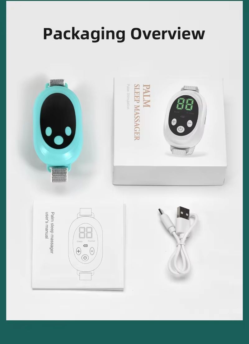 PulseCalm Microcurrent Palm Sleep Aid Device