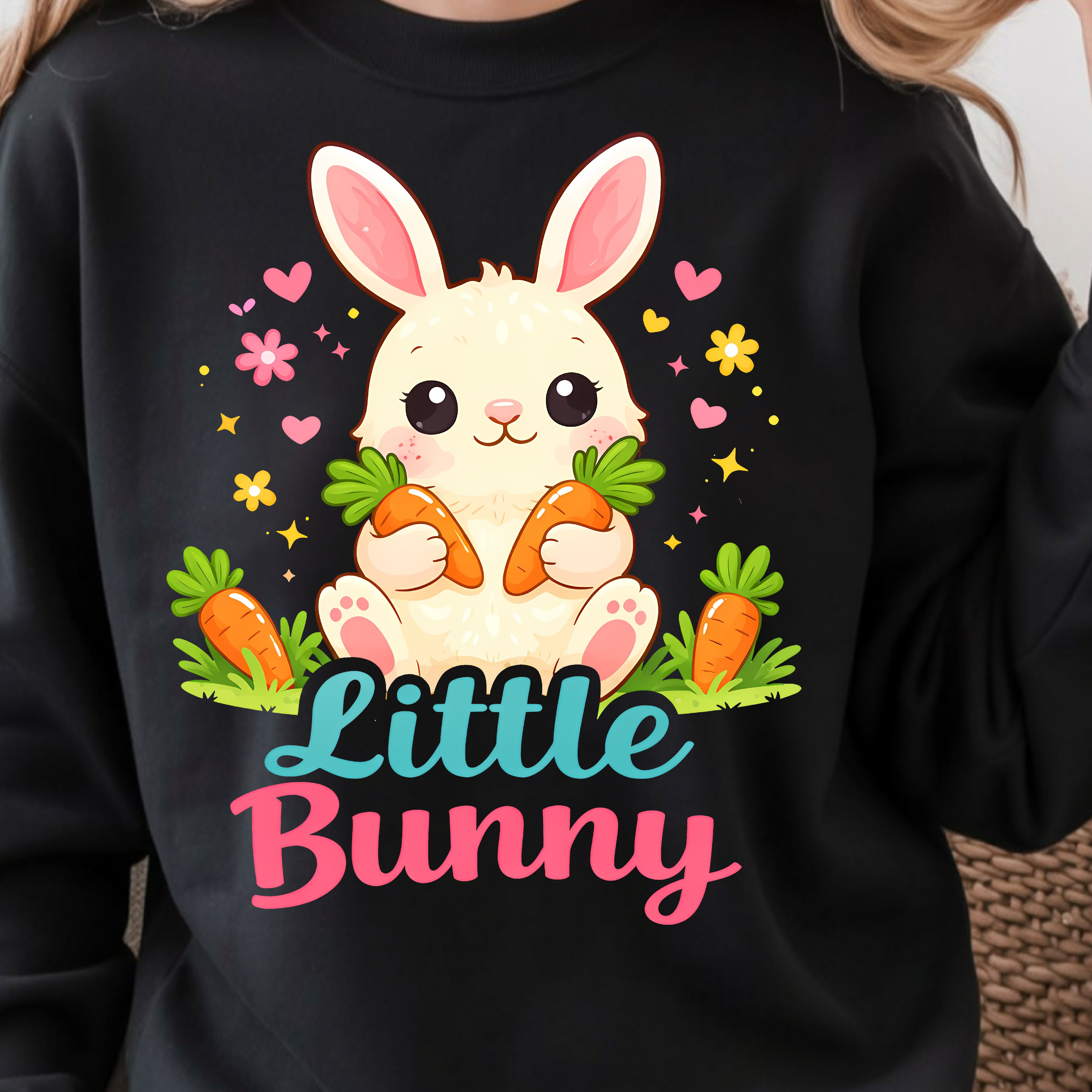 Little Bunny Shirt – Cute Bunny Carrying Carrots Easter Tee