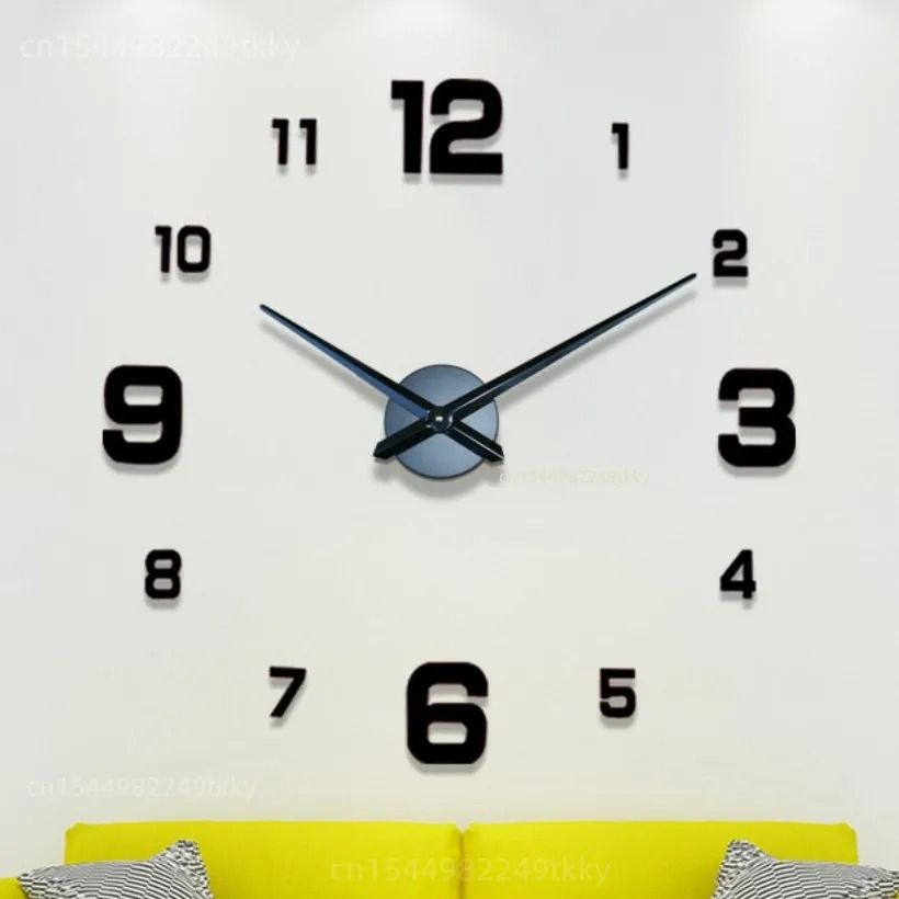 3D Luminous DIY Frameless Wall Clock – Modern Silent Digital Clock Wall Stickers for Home & Office Decor