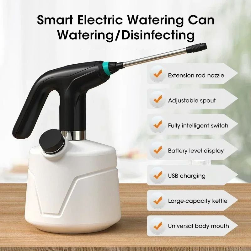 Electric Garden Sprayer with USB Rechargeable Battery Automatic Watering Can 2L Capacity