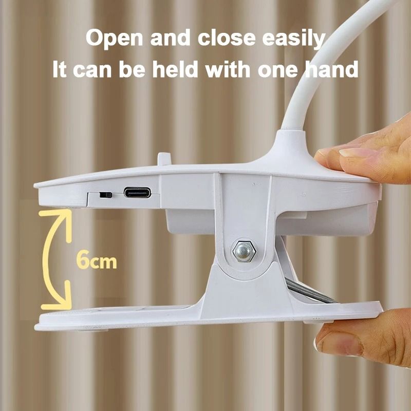 Rechargeable LED Eye Protection Clip Desktop Lamp