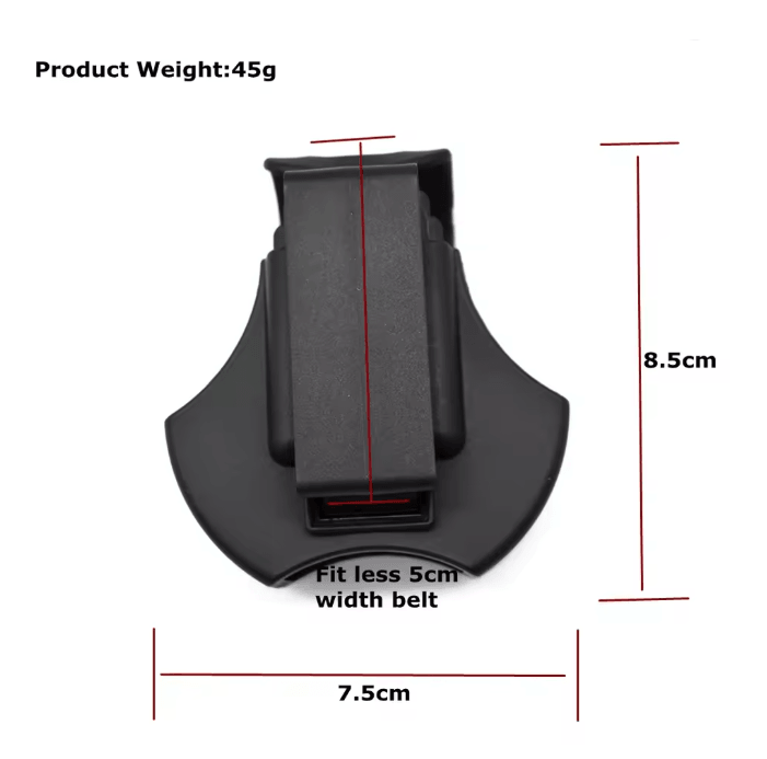 Tactical Open Top Handcuff Case Belt Mounted Cuff Holder