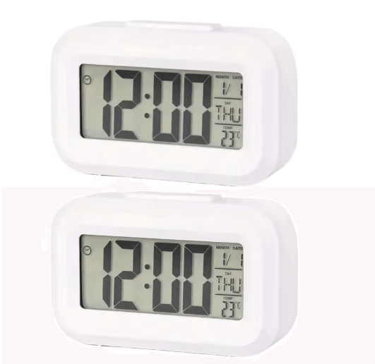 Smart Digital Alarm Clock with LCD Display Temperature Calendar & LED Backlight