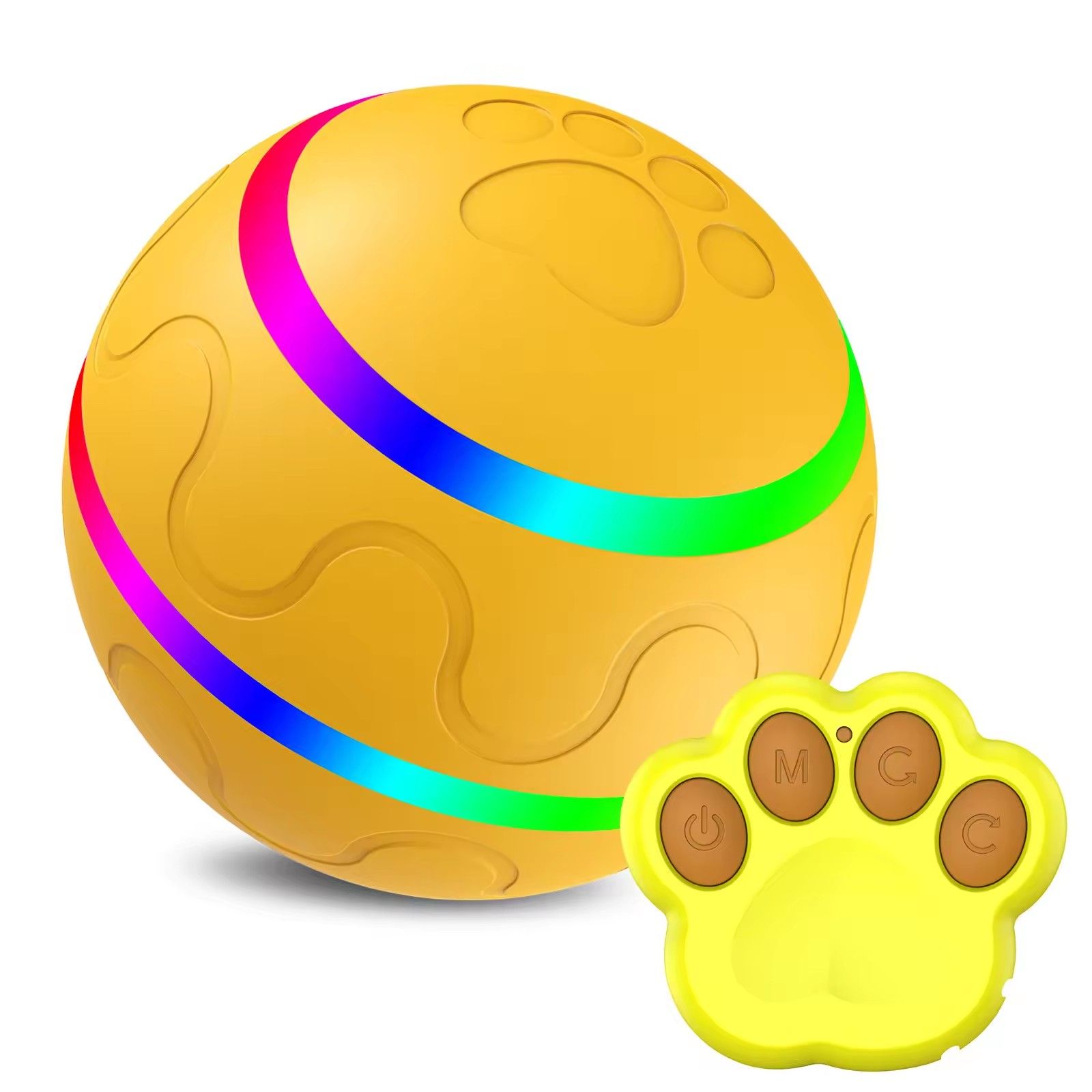 Waterproof Interactive Dog Ball with Remote Control, Rolling and Jumping Play