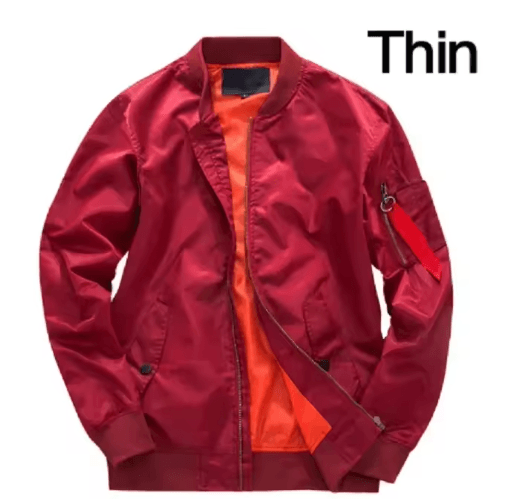 Mens Autumn Winter Windproof Baseball Jacket for Outdoor Wear
