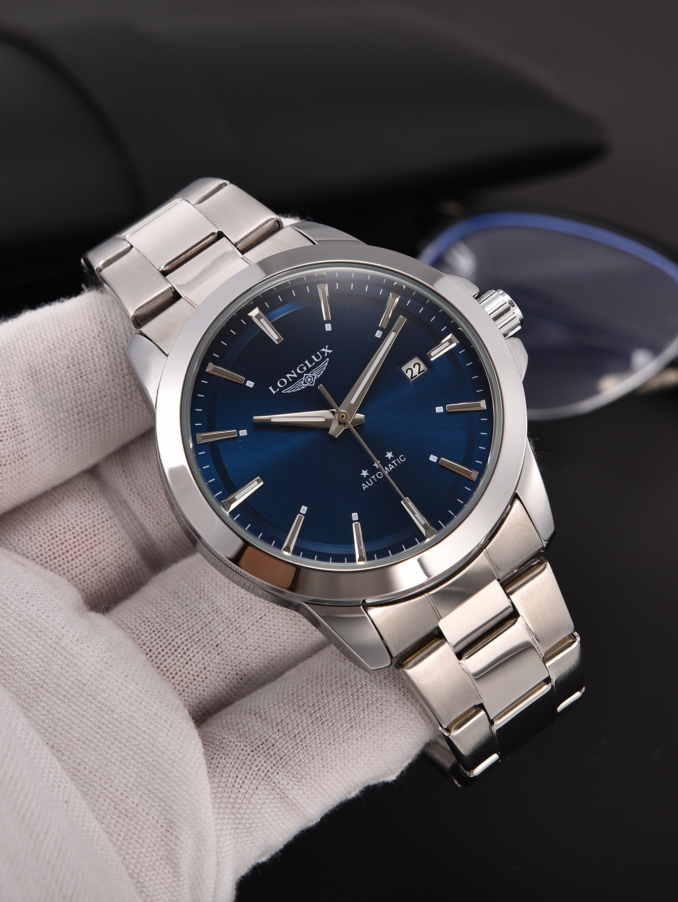 Men's Automatic Business Watch Waterproof Stainless Steel Luminous Mechanical Watch