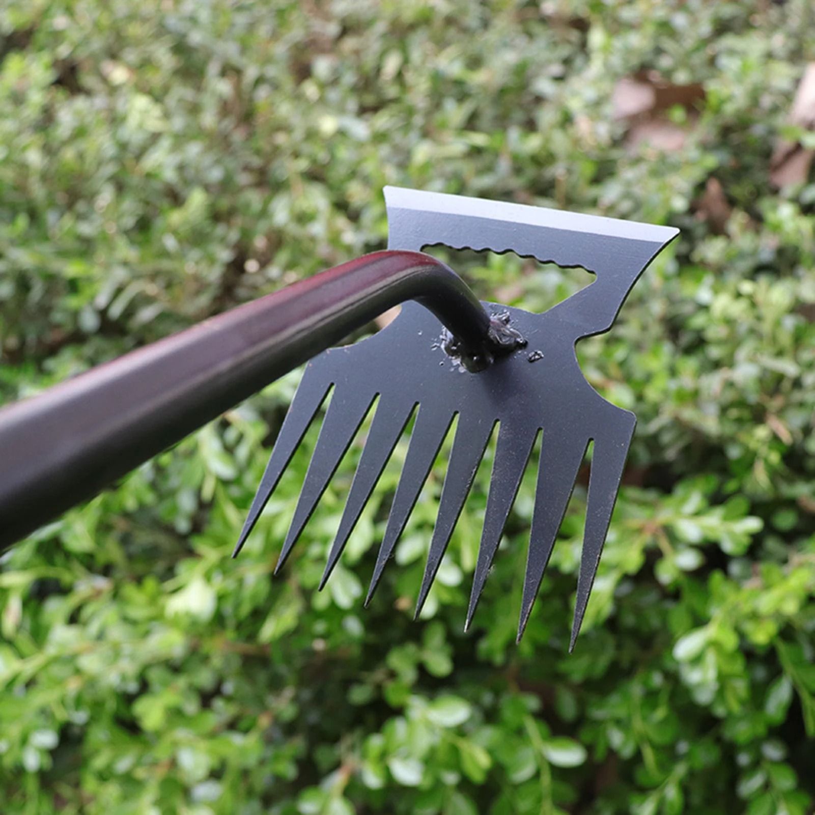 Metal Weed Cleaning Shovel & Garden Rake – 2-in-1 Stainless Steel Dual-Headed Weeding Tool