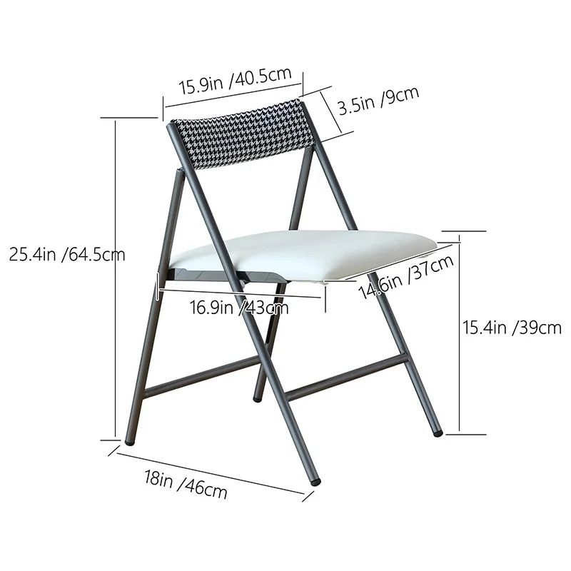 Folding Rectangle Dining Table with Chairs Set