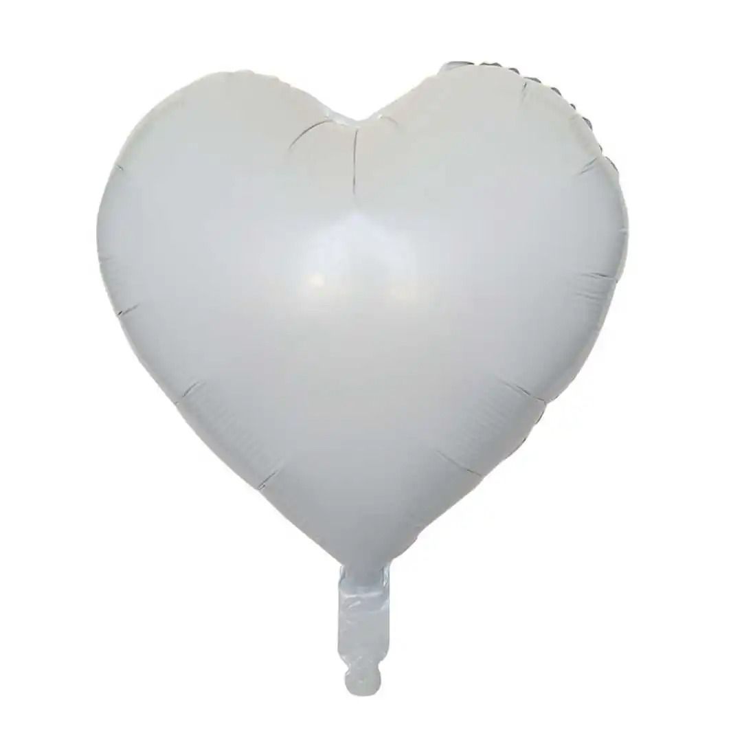 10-Piece 18-Inch Heart Foil Balloons | Pink & Sage Green Set
