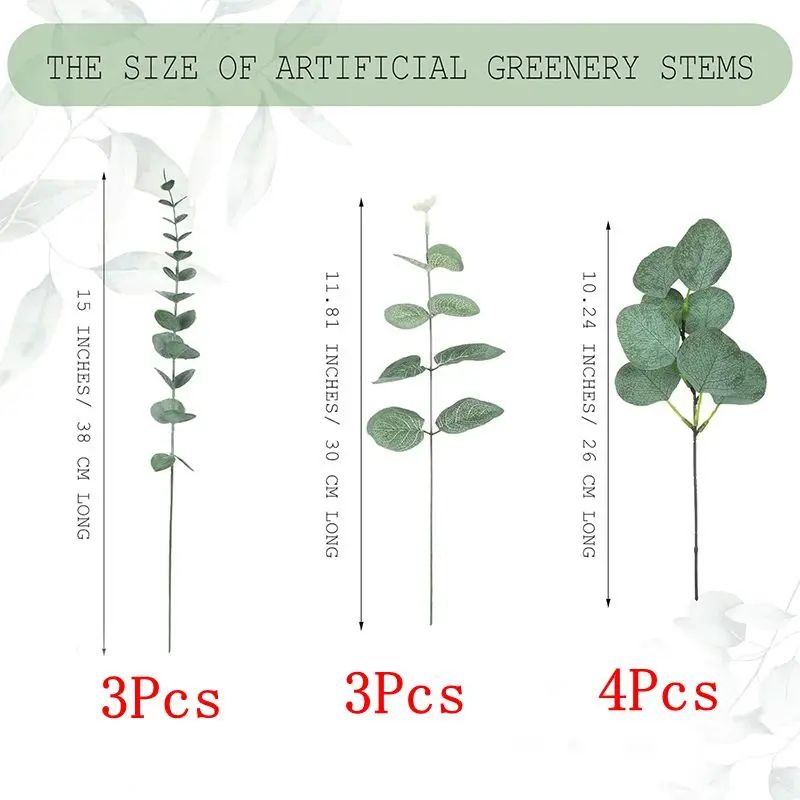 Artificial Eucalyptus Leaves Bulk Greenery Set