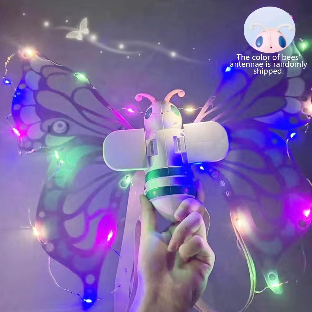 Magical Electric Butterfly Fairy Wings with Lights – Kids Cosplay Dress-Up Costume