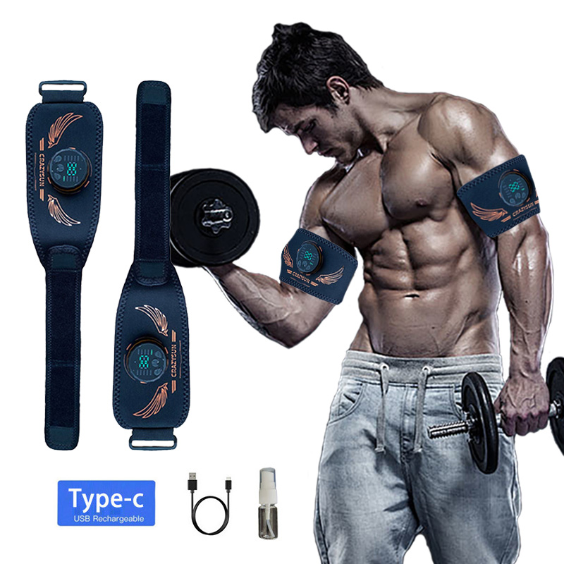 EMS Muscle Stimulator, Smart Muscle Toner, Arm Shaping Trainer, USB Recharge, Weight Loss Massager, Home Gym Fitness