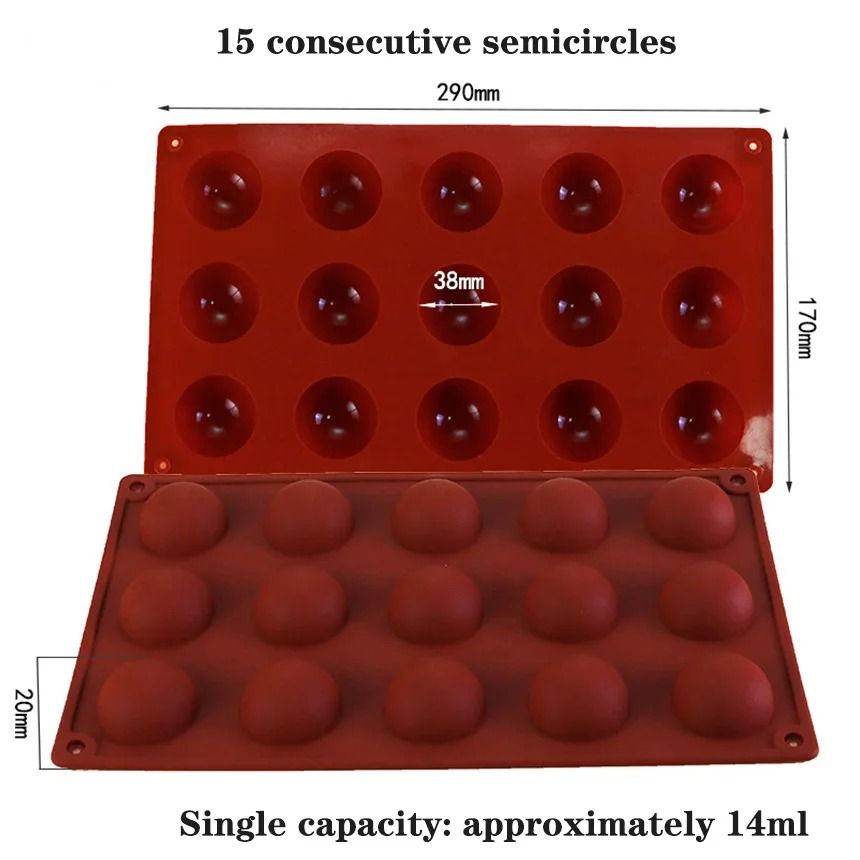 Semi Round Silicone Cake Mousse Mold Chocolate Baking Mold