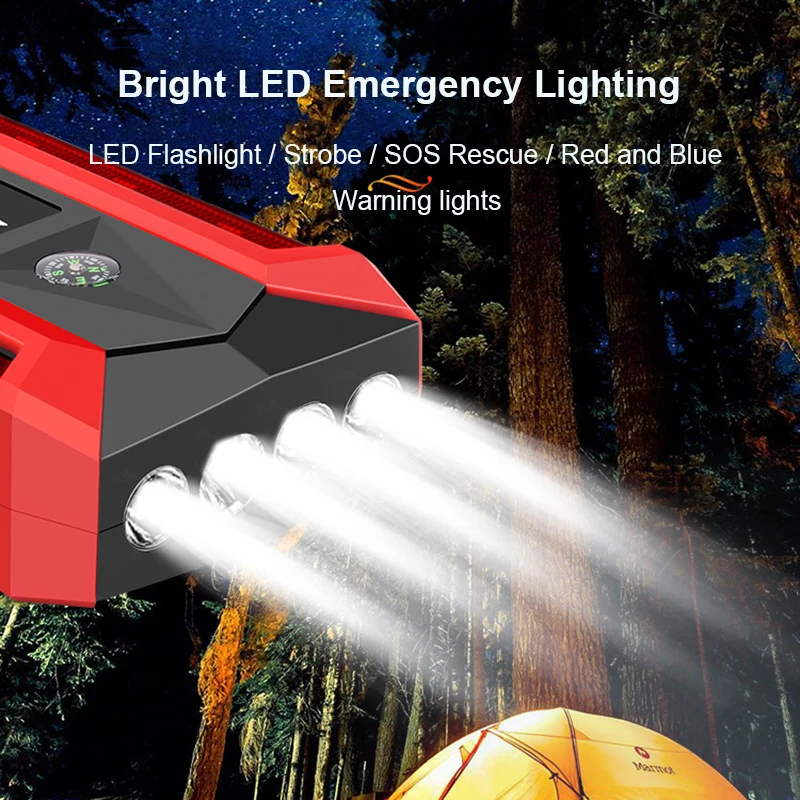 Auto Jump Starter Petrol Diesel, Car Battery Starter Portable Charger Emergency Power Supply
