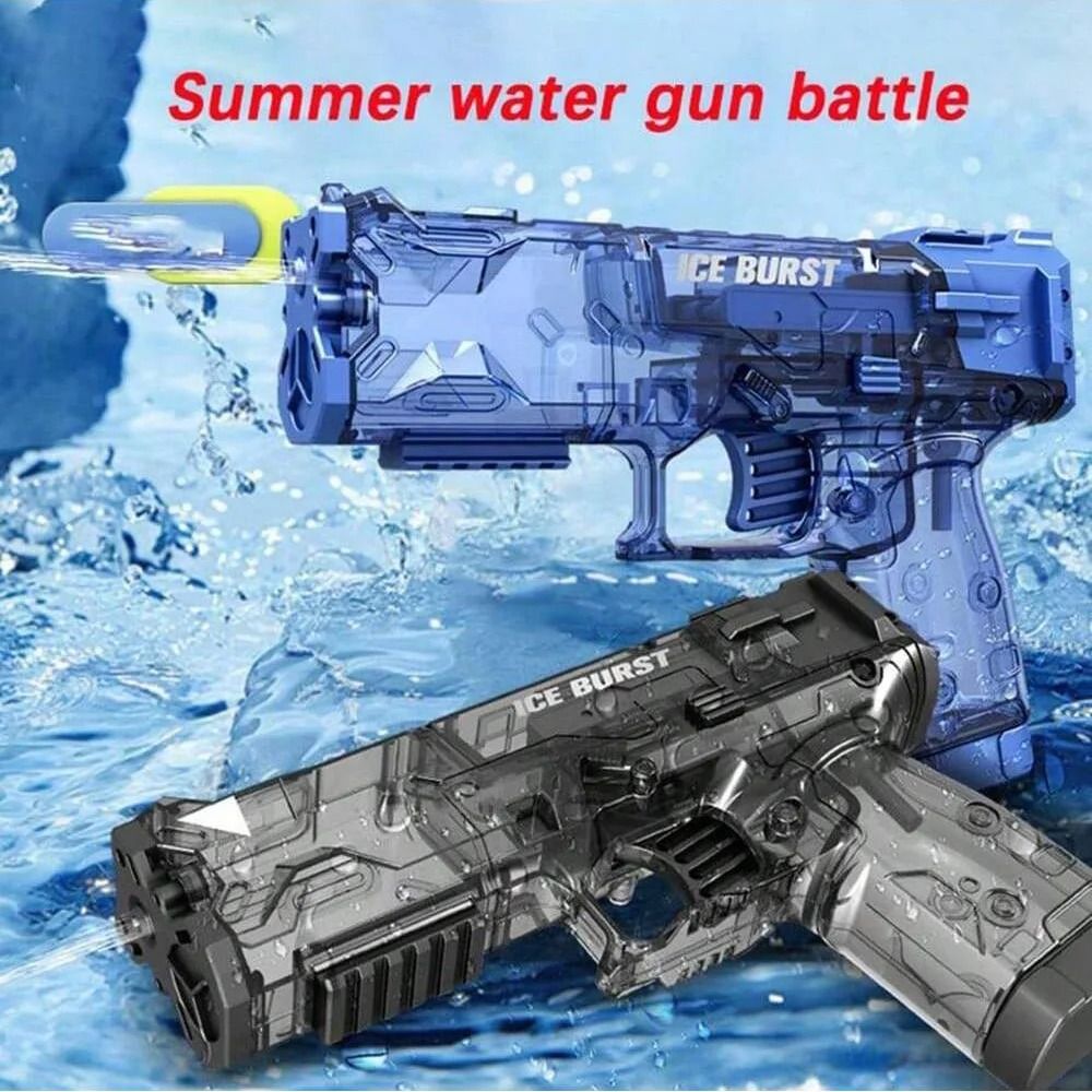 Transparent Desert Eagle Water Toy Gun with Manual Burst Performance