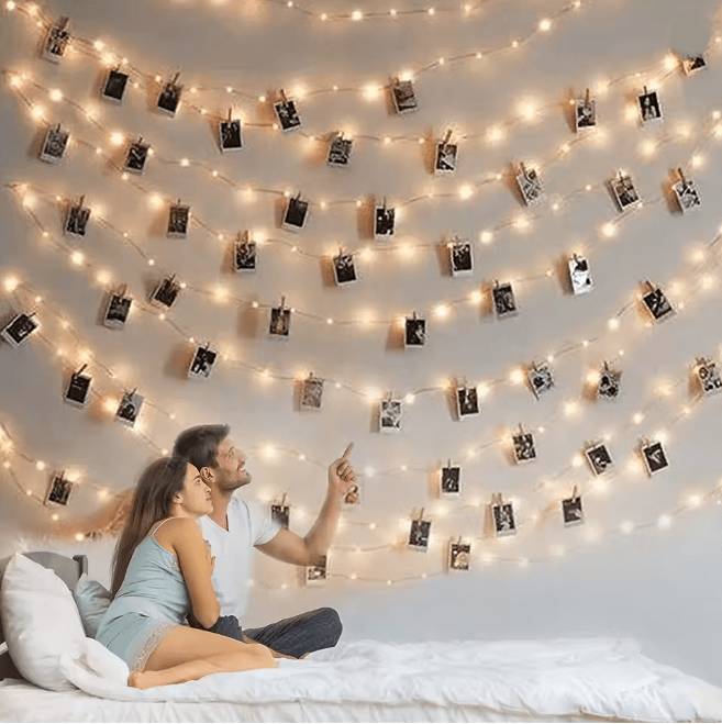 LED Fairy Lights Photo Clip String Lights USB or Battery Powered Decoration Lights