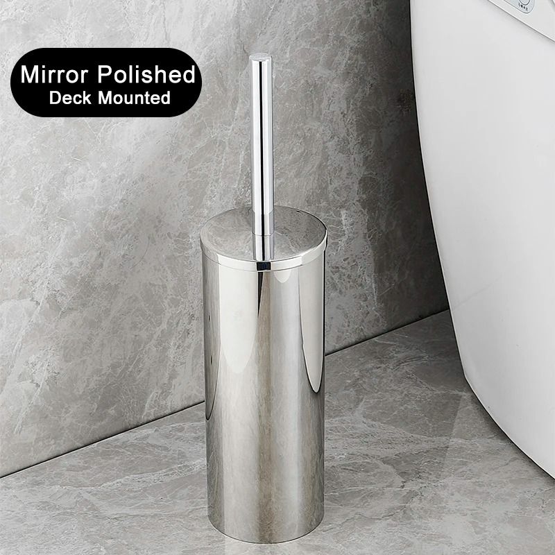 Stainless Steel Wall-Mounted Toilet Brush Set
