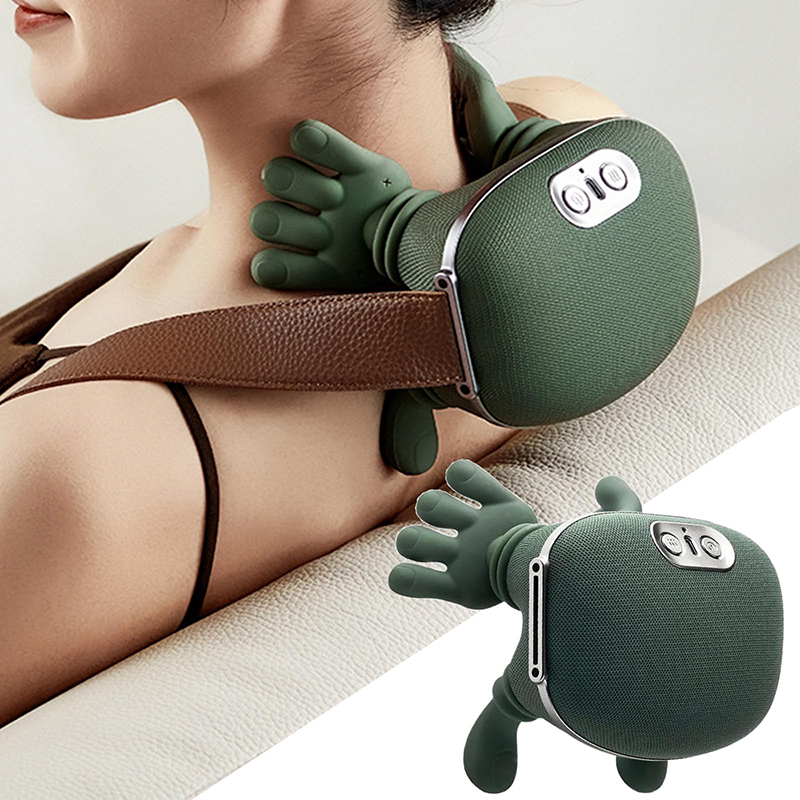Neck Shoulder Massager Shawl, Bionic Kneading Massager, 3-Level Modes Body Muscles Pillow