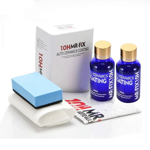 HydroShield 10H Ceramic Car Coating – 2pcs 30ml Anti-Scratch Hydrophobic Paint Protection Polish