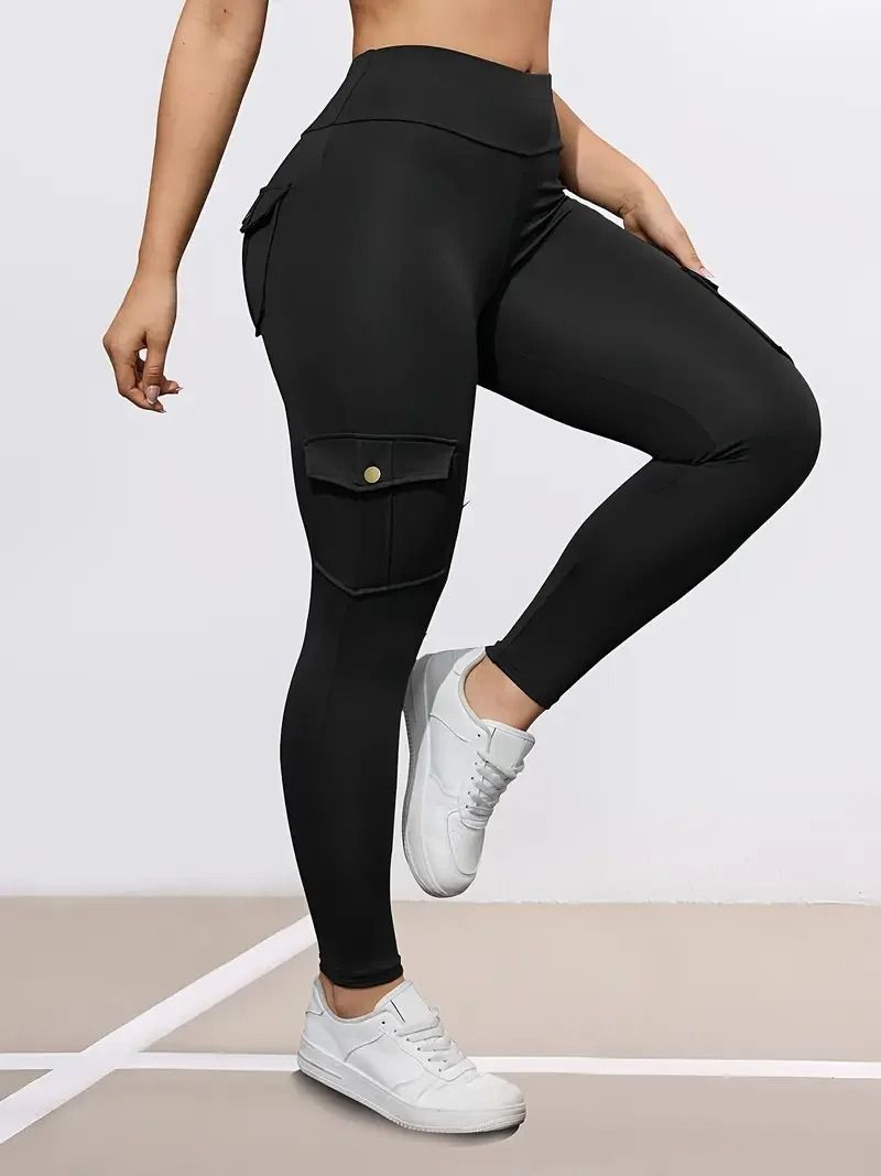 Womens Butt Lifting Leggings with Side Pocket and Washed Print Design
