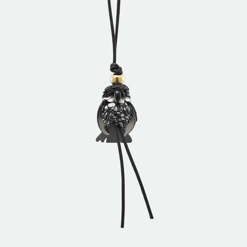 Leather Flower Bag Charm