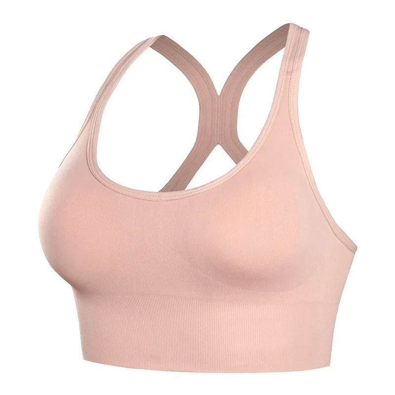 Womens Padded Sports Bra Breathable Wirefree Workout Bra Push Up Fitness Top