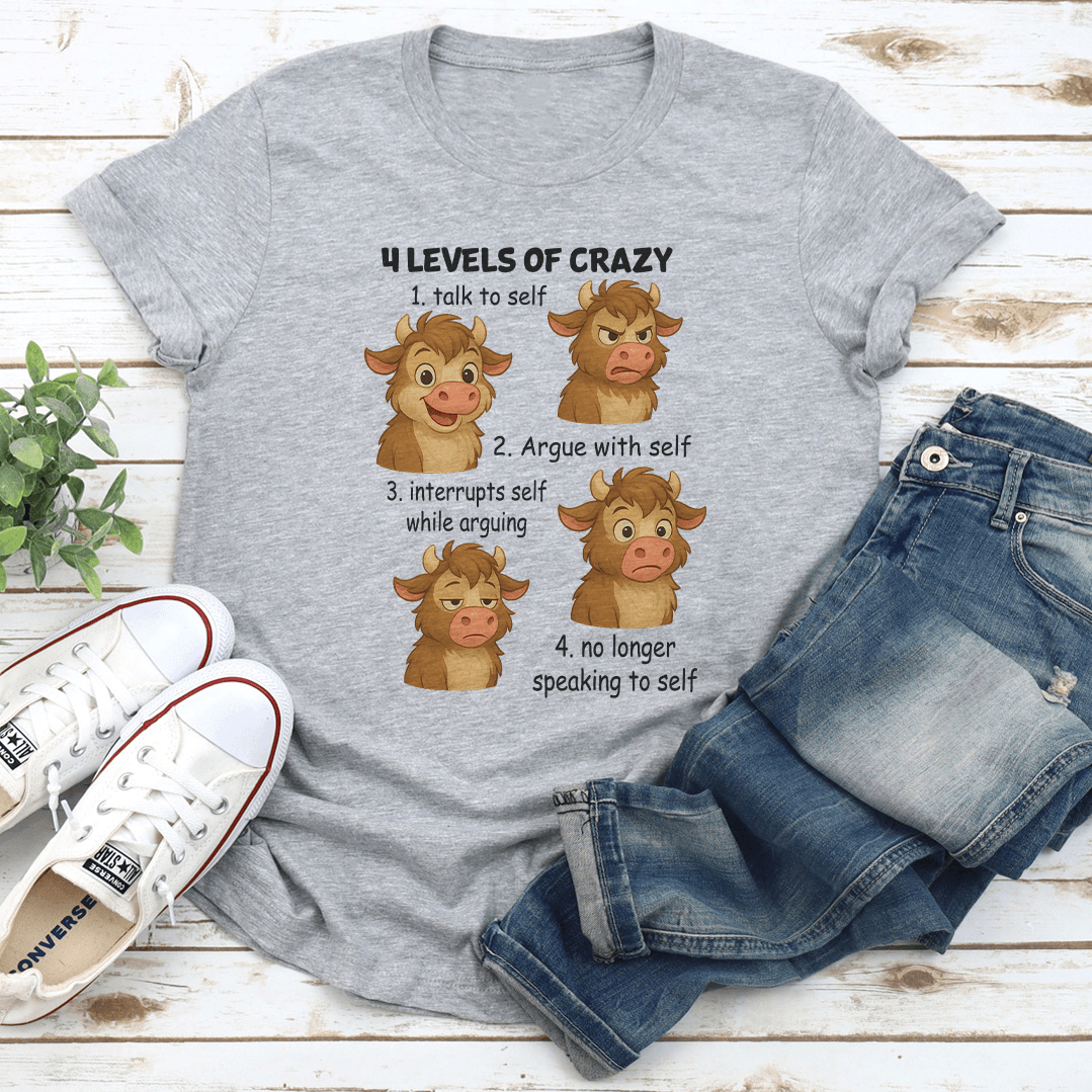 4 Levels Of Crazy 1 Talk To Self Tee