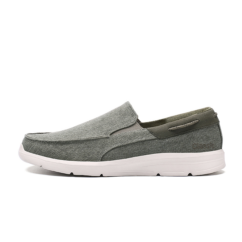 Fashion Casual Men Shoes Lightweight Breathable Canvas Slip On Loafers Driving Sneakers Summer Shoes