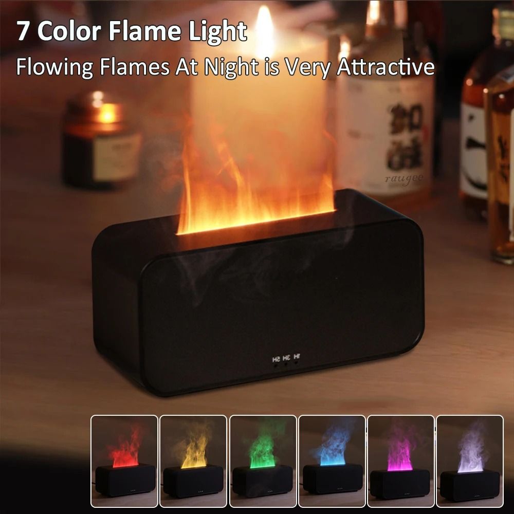 Air Aroma Humidifier Diffuser with Mini Flame LED Light