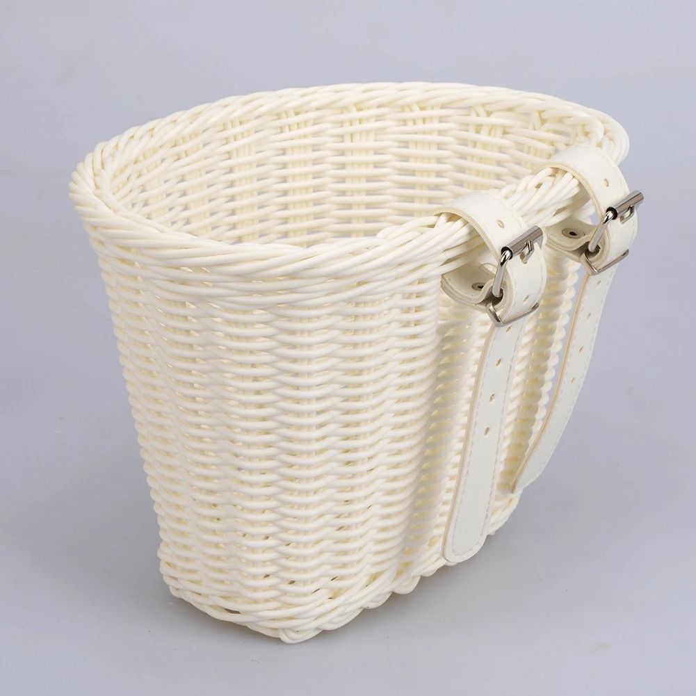 Adjustable Woven Bicycle Front Basket – Hand-Crafted Handlebar Cargo Hub – Multi-Functional Bike Storage for Commuters &