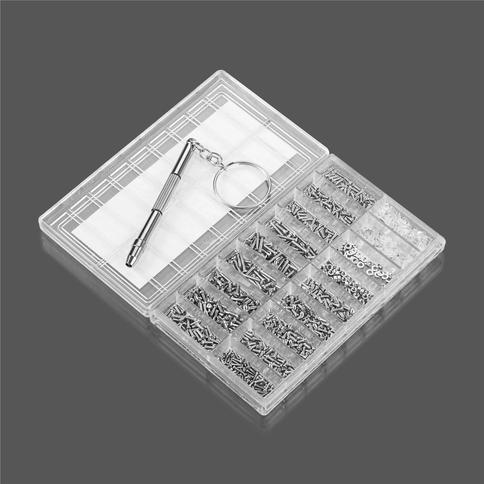 Watch Eyeglass Glasses Repair Tool Set with Tiny Screws Nut Screwdriver Kit