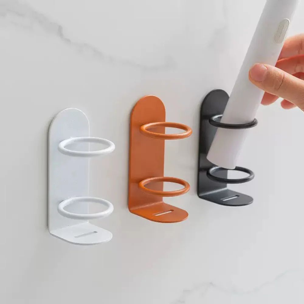 Wall Mounted Metal Toothbrush Holder No Drill Bathroom Rack