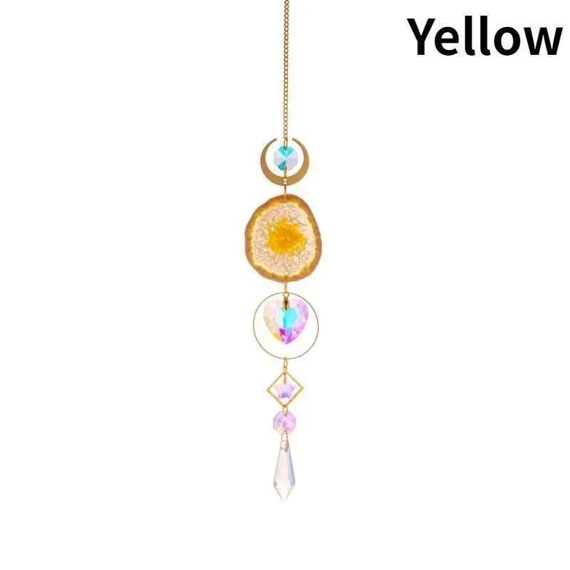 Crystal Sun Catcher Rainbow Prism Sun and Moon Hanging Window Decor