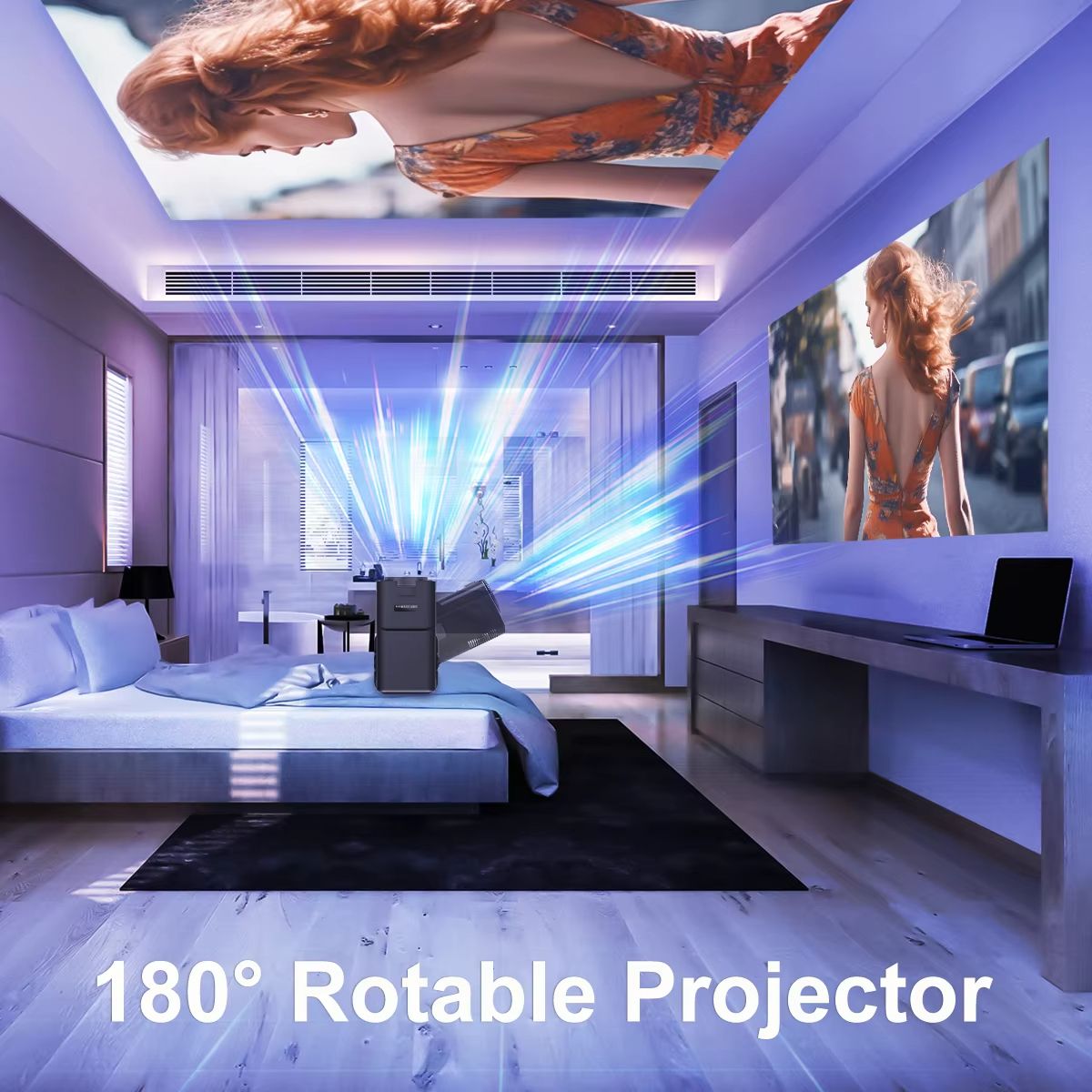Magcubic HY320 Portable Android 11 4K Projector with WiFi 6 and Bluetooth 5.0 – Full HD Home Theater Projector