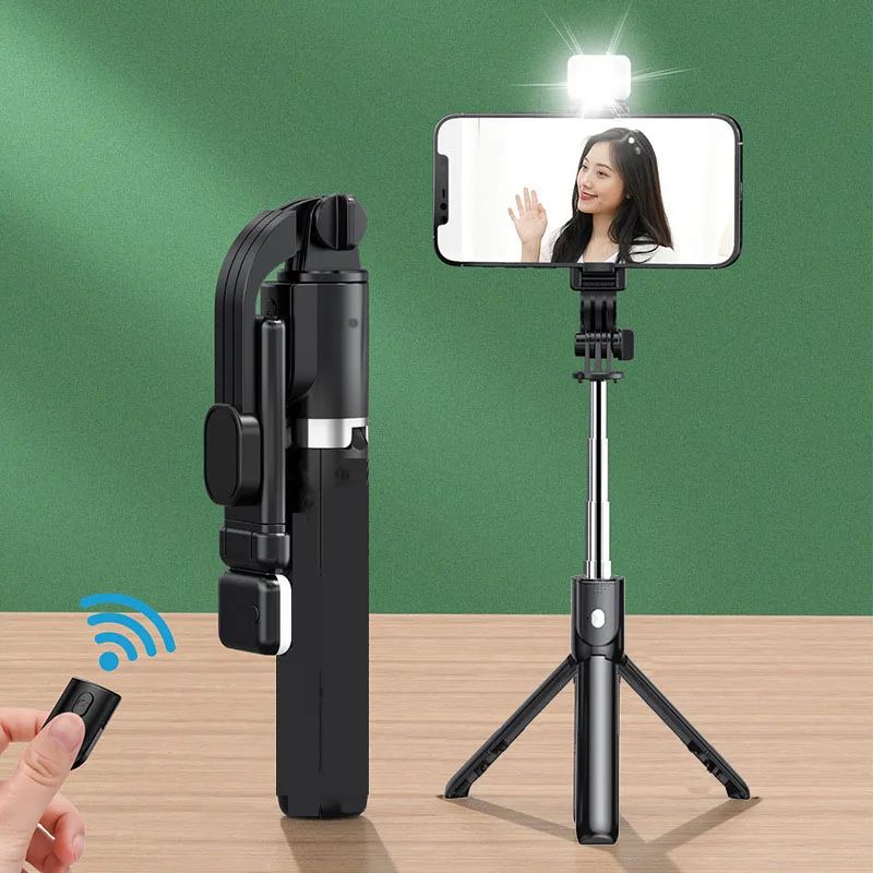 Bluetooth Selfie Stick Tripod with Light