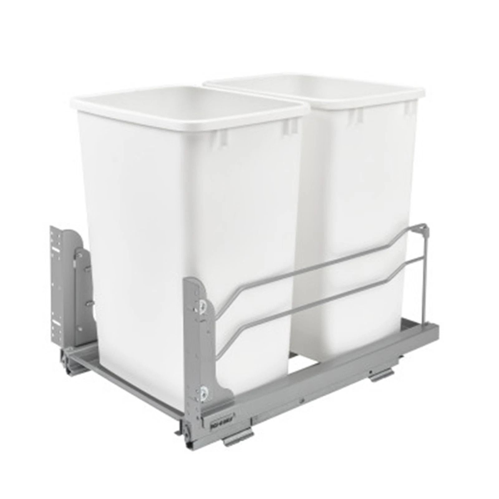 Rev A Shelf Double Pullout Trash Cans qt. with Soft close Compact & Efficient Kitchen Waste Solution