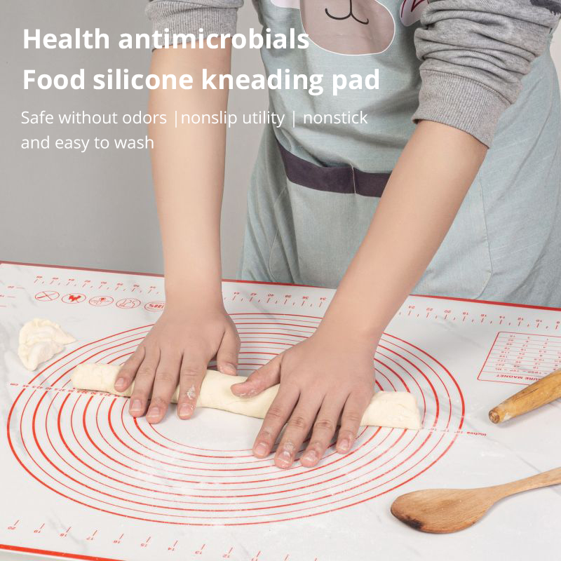 Red/Black Silicone Pastry Pad – Non-Slip, Heat-Resistant Dough Making Mat for Pastry and Pasta