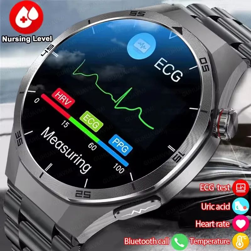 Smart Health ECG Smartwatch with Blood Pressure Monitor & NFC Calling