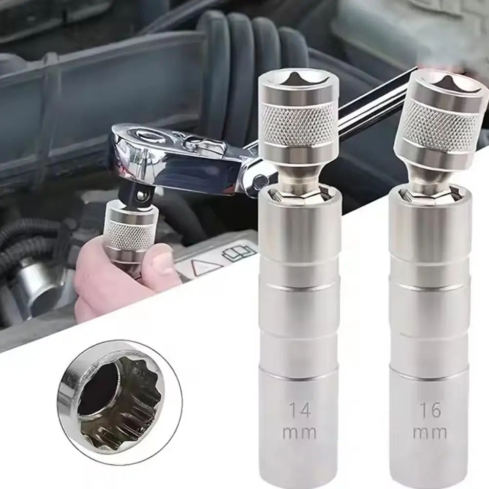 ProMag Magnetic Spark Plug Socket Wrench - 14mm & 16mm Automotive Spark Plug Removal Tool
