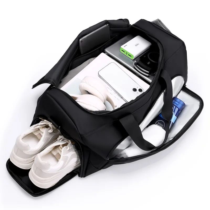Large Capacity Gym Travel Duffel Bag with Shoe Compartment