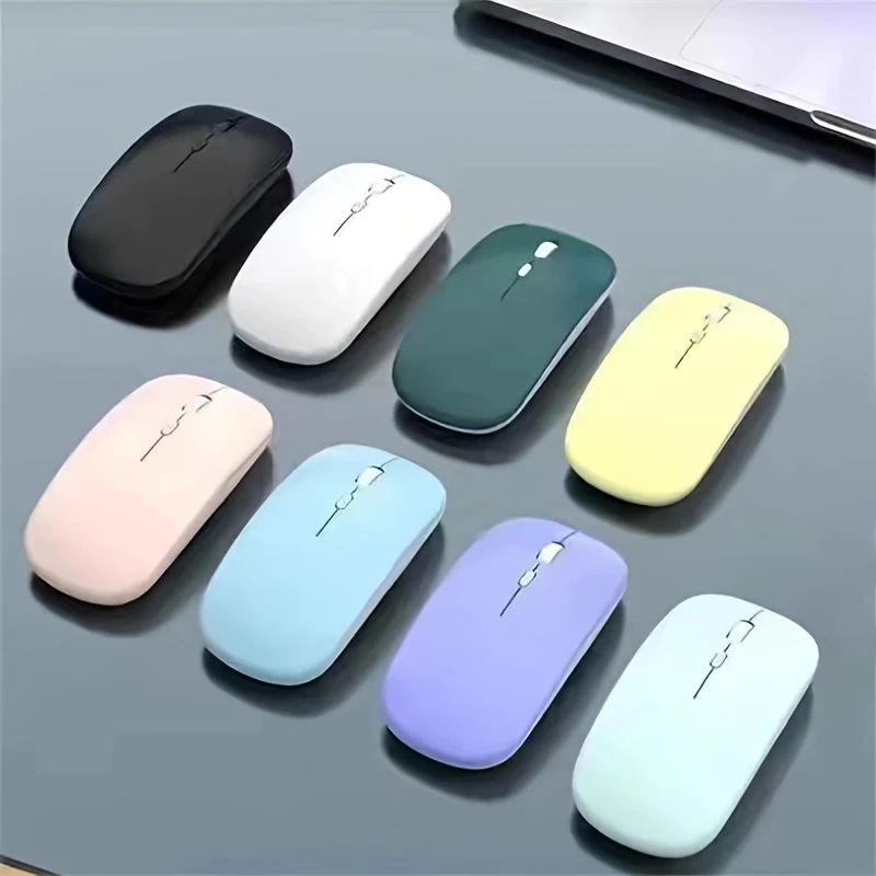 Ultra-Slim Silent Bluetooth Wireless Mouse for Laptop, iPad & Tablet